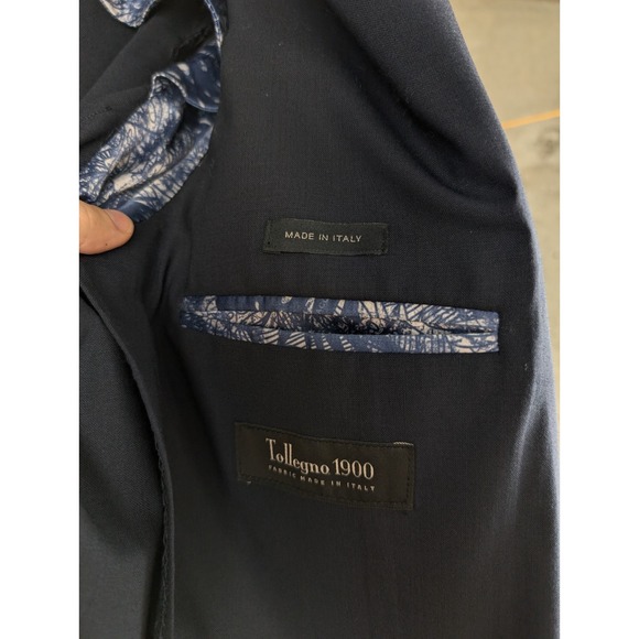 Alessandro Dell'Acqua Navy Suit Jacket 53 Wool Stretch 2-Button Blazer Italy - Picture 6 of 11